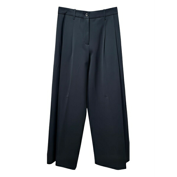 ナイン イン ザ モーニング レディース カジュアルパンツ ボトムス Dart-detail tailored trousers Black|asty