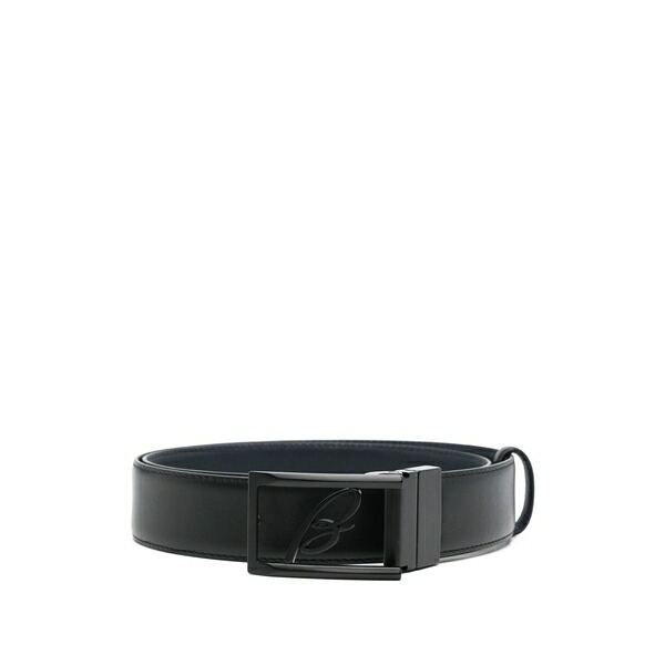 Brioni Men's Belts Accessory Leather Belt Black