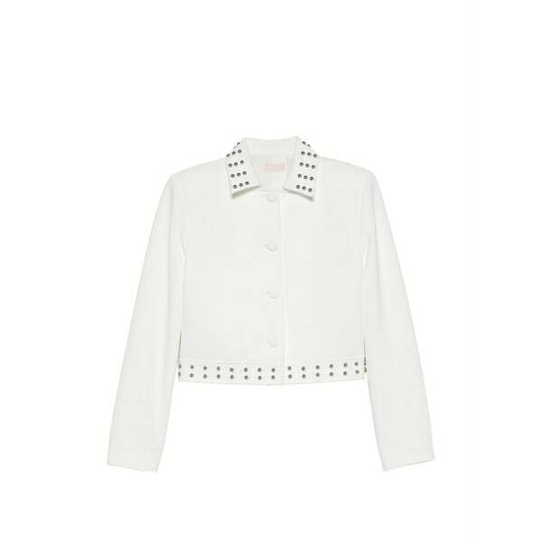 リュージョー レディース ジャケット＆ブルゾン アウター Studded detailing jacket White｜asty