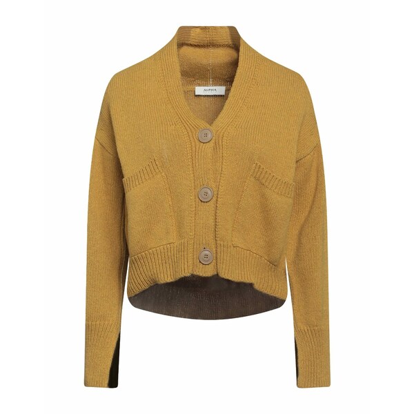 【貨物輸送無料】 アルファス テューディオ レディース ジレー アウター Cardigans Yellow