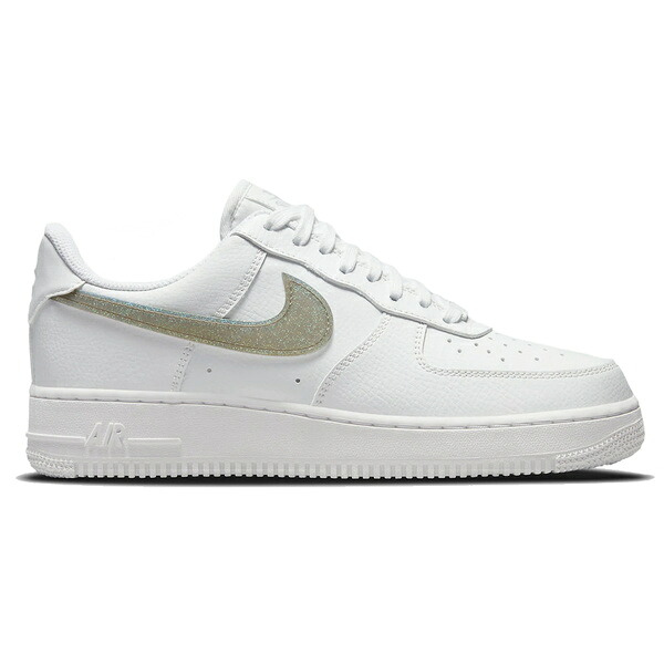Nike ナイキ レディース スニーカー  【Nike Air Force 1 Low White Gold Glitter Swoosh (Women\u0027s)】  大いさ US_8.5(25.5珊) White/White-Gold Glitter 靴-レディース靴-スニーカー