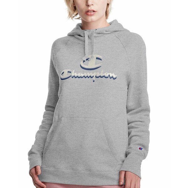 割引発見 チャンピオン レディース パーカー スウェットシャツ アウター Women S Powerblend Graphic Hoodie Oxford Gray スウェット トレーナー