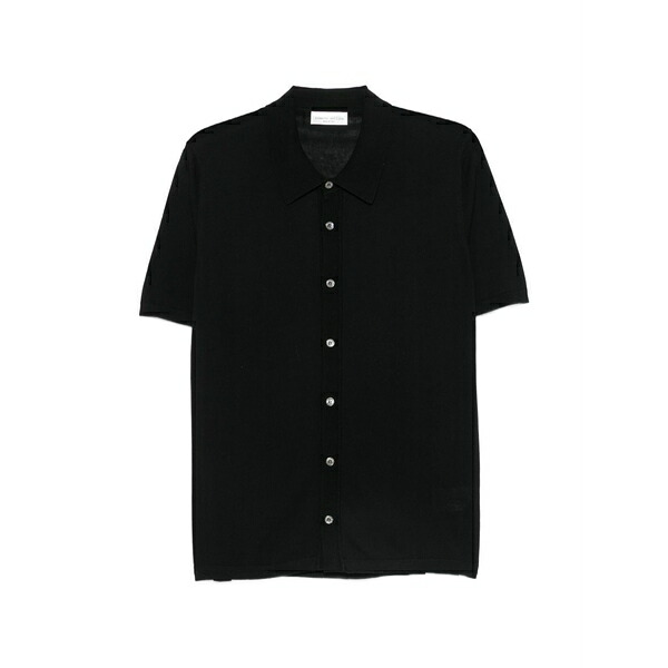 ロベルトコリーナ メンズ プルオーバー トップス Short-sleeve knit shirt Black