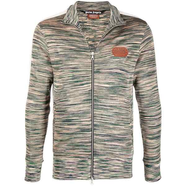 パーム・エンジェルス メンズ 編み物\u0026ティーシャツ アウター X missoni knitted track jacket Green