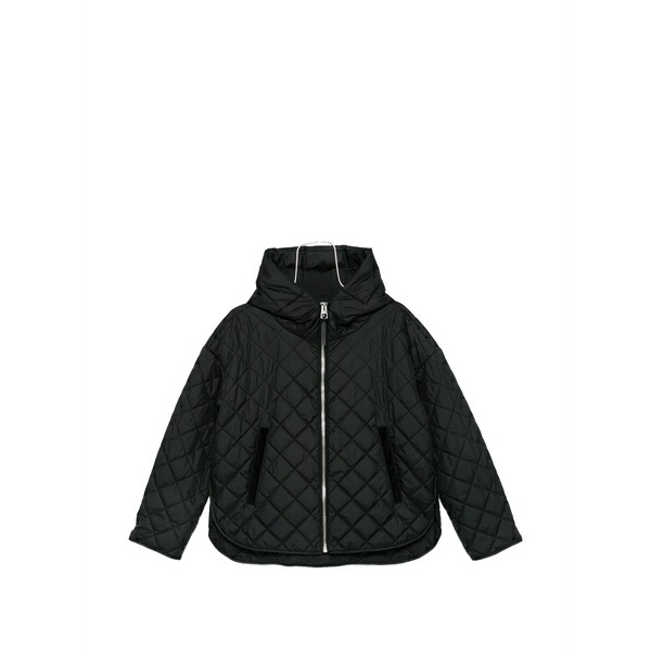 マルコポーロ レディース 上衣＆上衣 アウター Quilted hooded jacket Black