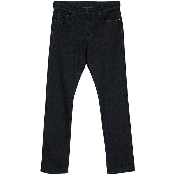 カナーリ メンズ ジーンズズボン下 ボトムス Logo-patch straight jeans Blue