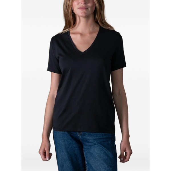 作り名 お召しもの レディース プルオーバー トップス Romy v-neck t-shirt Black