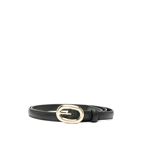 マージュ レディース 胴締め 佩び物 Oval-buckle belt Black