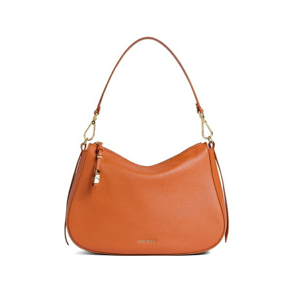 コチネレ レディース ショルダーバッグ 御徒面子 Small nory zip leather shoulder bag Orange