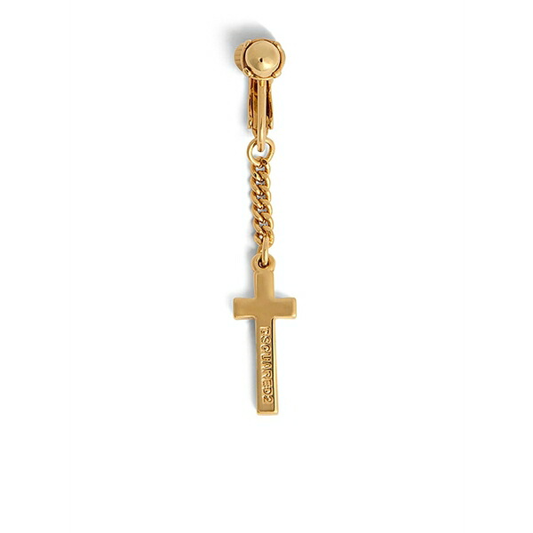 ディースクエアード メンズ ピアス・イヤリング 付属物 Cross-pendant earring Gold