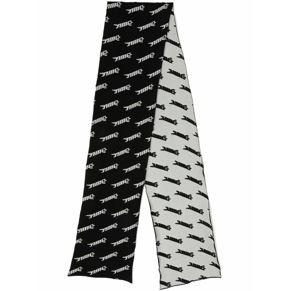 アンブッシュ レディース 消音装置・袈裟・えり巻き 佩び物 Intarsia logo-knit virgin wool-blend scarf Black