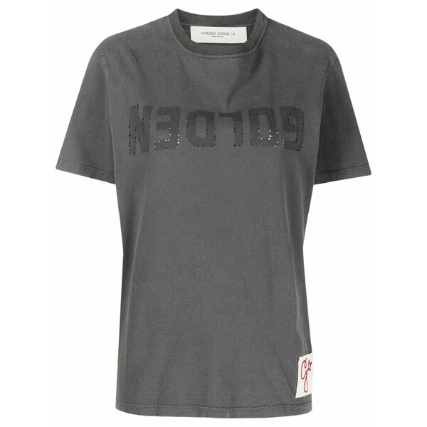 ゴールデングース レディース プルオーバー トップス Logo-print crew-neck t-shirt Grey