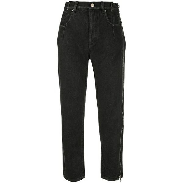 スリーワンフィリップリム レディース ジーンズズボン下 ボトムス Zip-detail cropped jeans Black