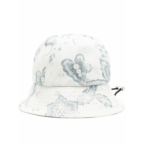 アーデム メンズ かぶり笠 佩び物 Floral-print bucket hat White