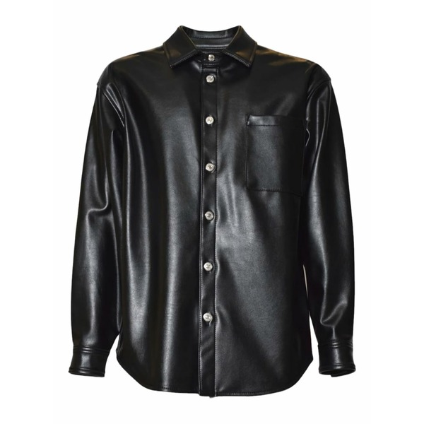エムエスジイエム メンズ プルオーバー トップス Buttoned pocket-detail shirt Black