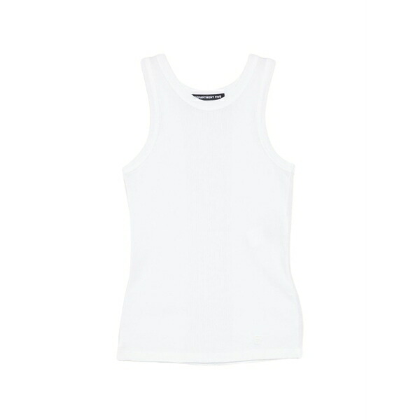 デパートメントファイブ レディース カットソー トップス Ribbed-knit tank top White