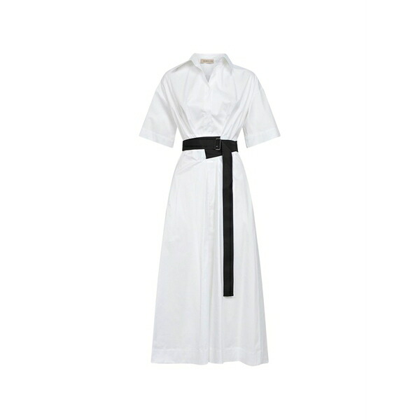 ブランカ ヴィータ レディース 衣裳 トップス V-neck belted dress White