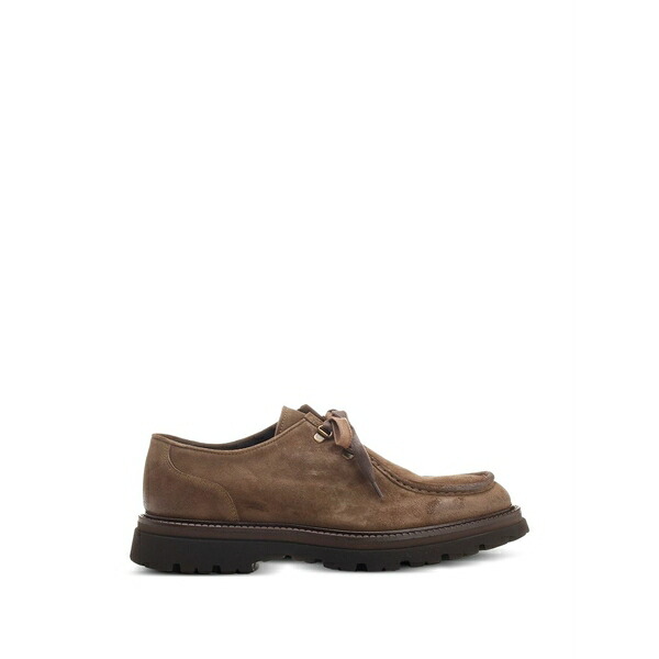 コルヴァーリ メンズ お召しものシューズ シューズ Suede lace-up derby shoes Brown