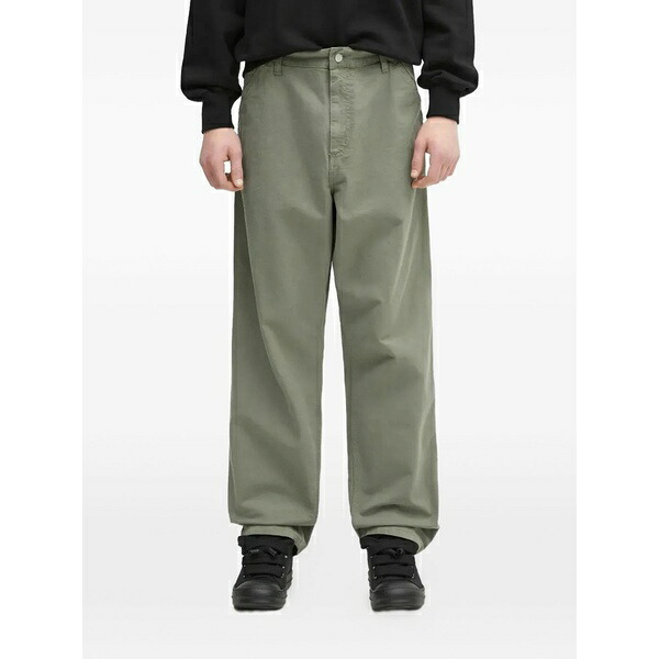鉄道車両ハート型 メンズ 心地よいズボン下 ボトムス Button-fastening trousers Green