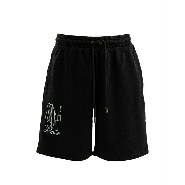 象牙色 メンズ 心地よいズボン下 ボトムス Logo-print drawstring shorts Black