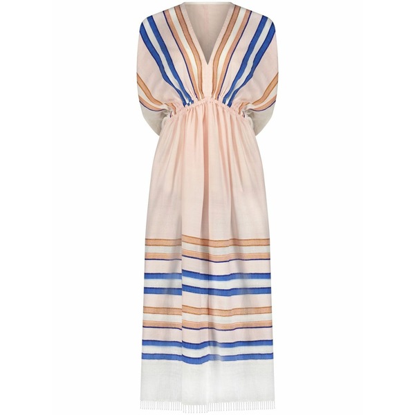 レムレム レディース 衣裳 トップス Eskedar stripe-print MIDI dress White