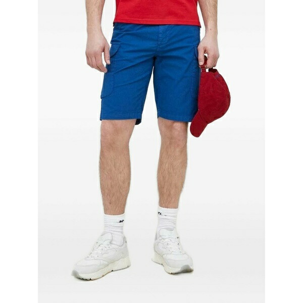 北の方大売り出し メンズ 心地よいズボン下 ボトムス Cargo-pocket shorts Blue
