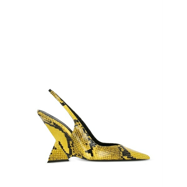 ジ アティコ レディース パンプス シューズ Snake-print slingback pumps Yellow