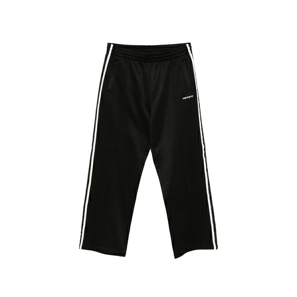 鉄道車両ハート型 メンズ 心地よいズボン下 ボトムス Stripe track pants Black
