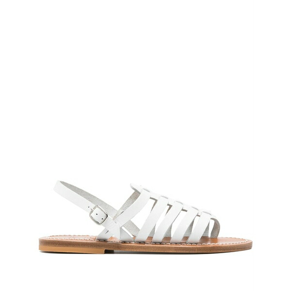 鉄道車両・万力 レディース サンダル シューズ Homere round-toe sandals White