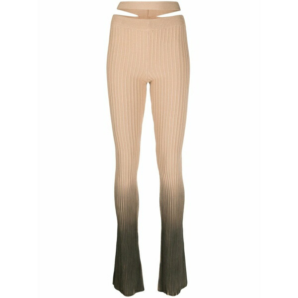 アンドレダモ レディース 心地好いズボン下 ボトムス Ombr￡-effect ribbed-knit trousers Neutrals