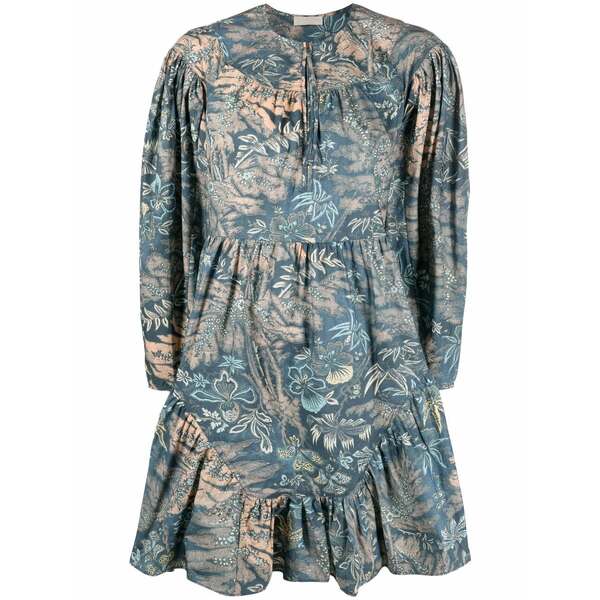 ウラ・ジョンソン レディース 衣装 トップス Leiko floral-print mini dress Blue