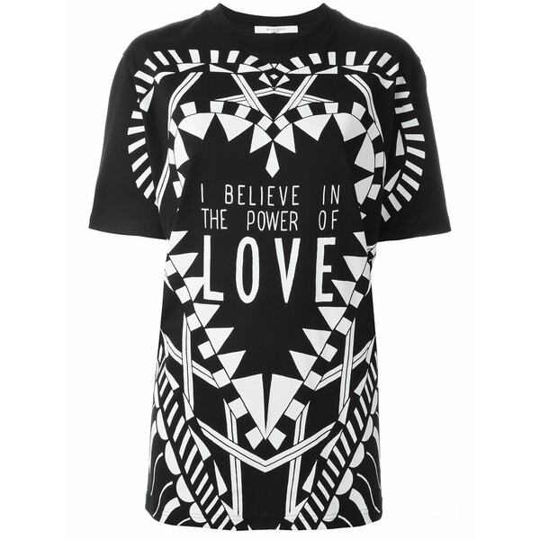 ジバンシー レディース プルオーバー トップス I believe インチ the power of love t-shirt Black