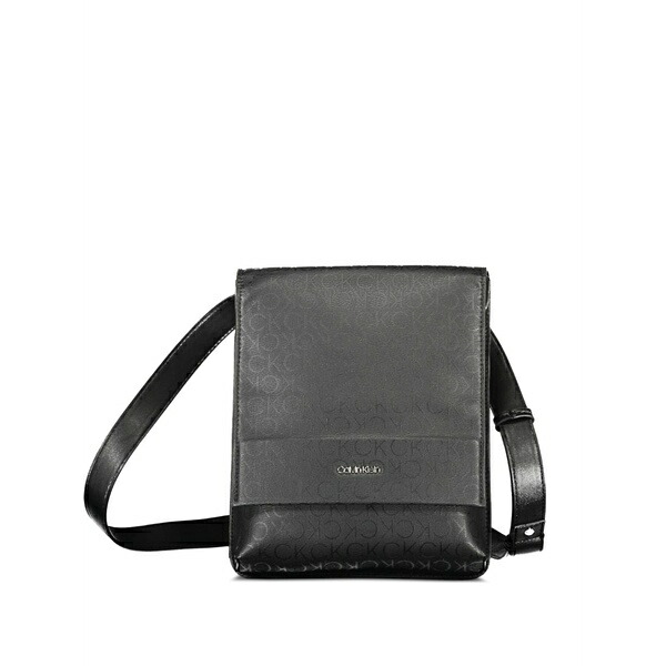 カルバンクライン メンズ ショルダーバッグ 御徒面子 Monogram-embossed shoulder bag Black