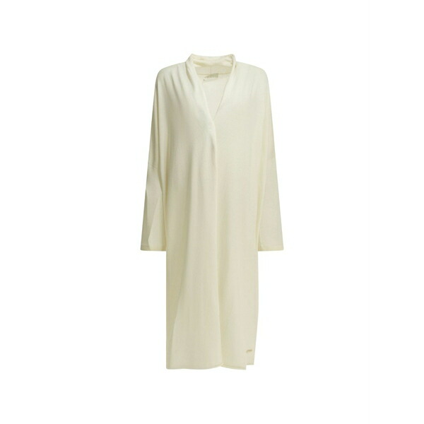 フェデーリ レディース 衣裳 トップス Fine-knit long-sleeve sweater White