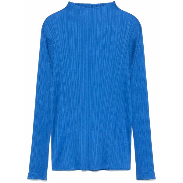 筋目 プリーズ イッセイ ミヤケ レディース ティーシャツ トップス Pliss￡ top Blue