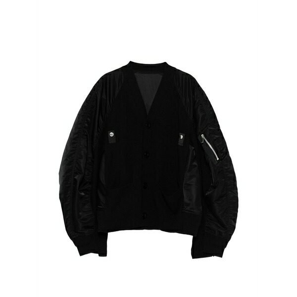 サカイ レディース ジレー アウター Panelled cardigan Black
