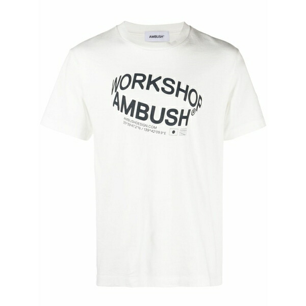 アンブッシュ レディース ティーシャツ トップス Revolve logo-print cotton t-shirt White