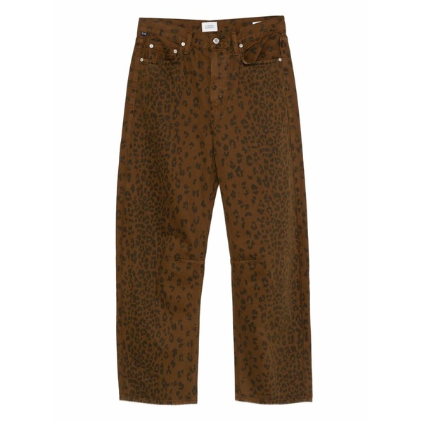 シチズンズ オブ 人間らしさ レディース ジーンズズボン下 ボトムス Cheetah-print jeans Brown