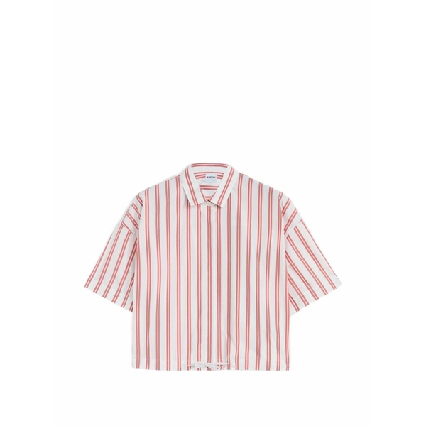 アスペジ レディース プルオーバー トップス Striped tie shirt White