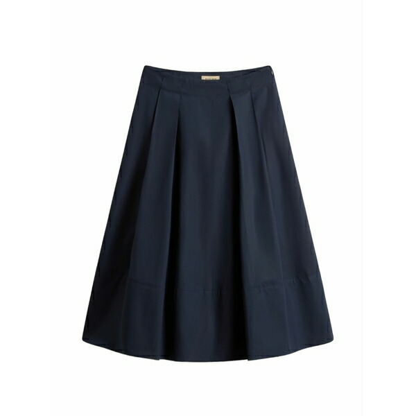 羊毛 一財産 レディース スコート ボトムス Pleated straight skirt Blue
