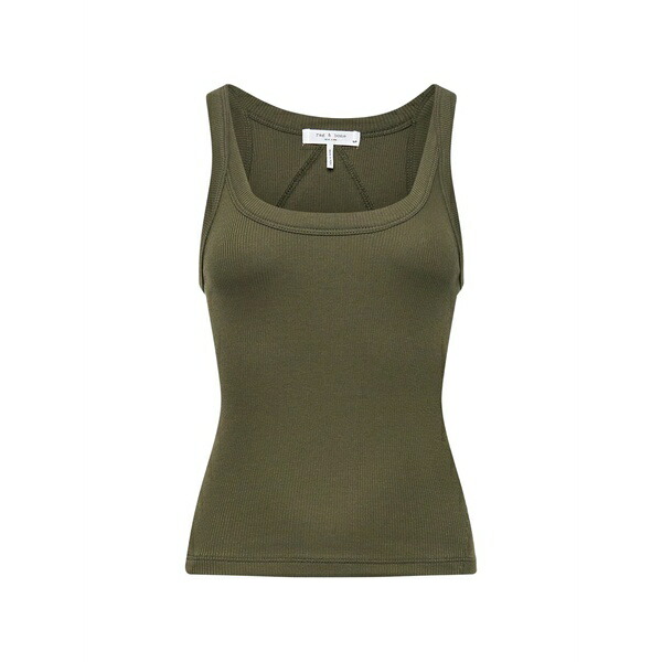 ラグアンドボーン レディース カットソー トップス Luca ribbed-knit tank top Green