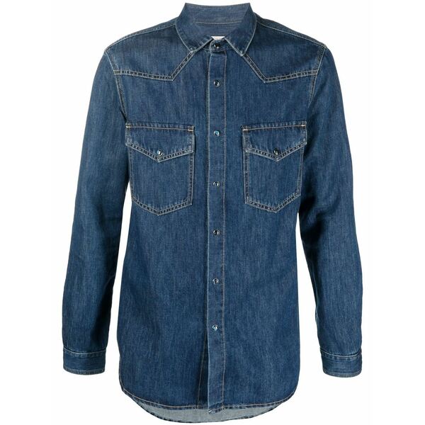ヴァレンティノ ガラヴァーニ メンズ プルオーバー トップス Long-sleeve denim shirt Blue