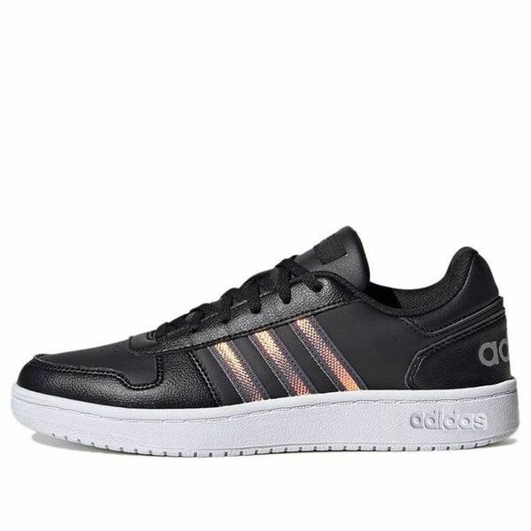 adidas アディダス レディース スニーカー Black/White 【(WMNS) adidas Hoops 2.0 \u0027Black Tactile Gold Metallic\u0027 FW3536】  大きさ US_7(24.0糎)