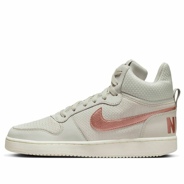 Nike ナイキ レディース スニーカー Creamwhite/Gold 【(WMNS) Nike Court Borough Mid Premium \u0027Light Bone Metallic Red Bronze\u0027 844907-003】  大きさ US_8.5(25.5糎)