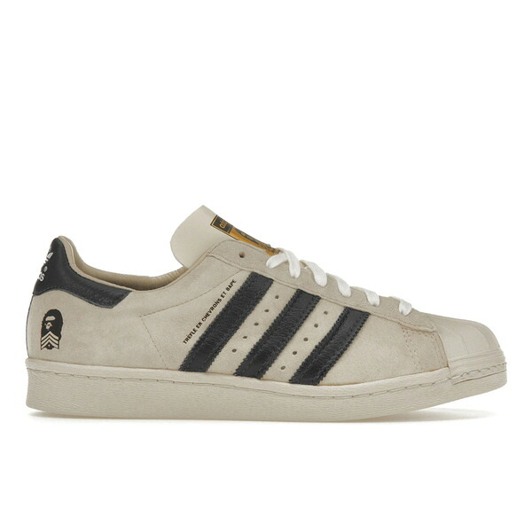 adidas アディダス メンズ スニーカー  【adidas Superstar 80s Bape B-Sides】  大いさ US_9.5(27.5糎) LBONE/DKINDI/LCLAY