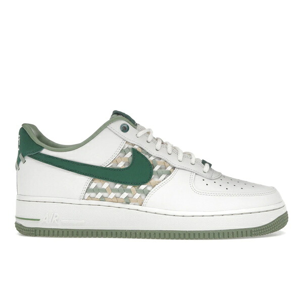 Nike ナイキ メンズ スニーカー  【Nike Air Force 1 Low \u002707 Premium NAI-KE Bamboo Weave Sail Gorge Green】  大きさ US_9(27.0珊) Sail/Gorge Green-Pistachio