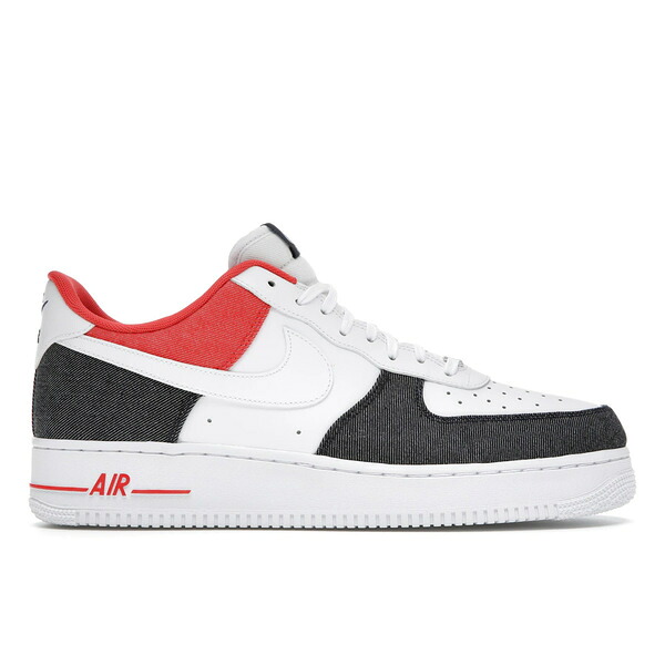 Nike ナイキ メンズ スニーカー  【Nike Air Force 1 Low USA Denim】  大きさ US_9.5(27.5珊) White/Red-Blue Denim