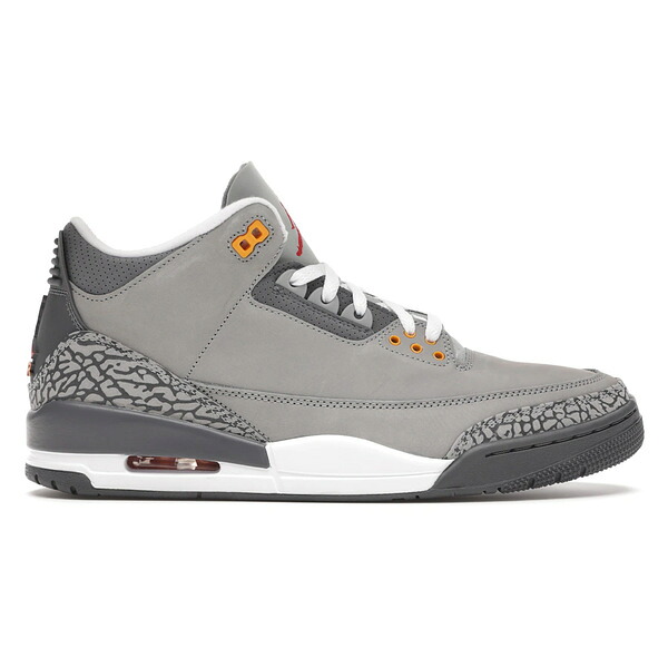 Jordan ジョーダン メンズ スニーカー  【Jordan 3 Retro Cool Grey (2021)】  大きさ US_6(24.0糎) Silver/Light Graphite-Orange Peel-Sport Red