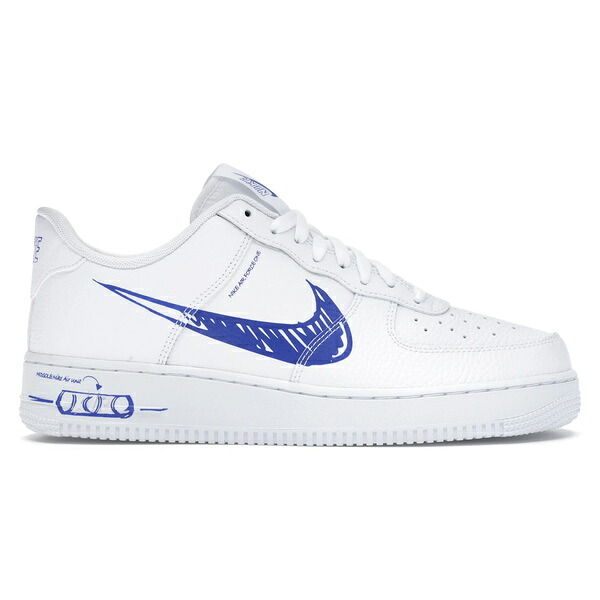Nike ナイキ メンズ スニーカー  【Nike Air Force 1 Low Sketch White Royal】  大きさ US_7(25.0珊) White/Game Royal-White