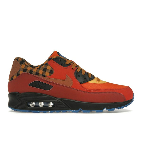 Nike ナイキ メンズ スニーカー  【Nike Air Max 90 Campfire Pack】  大いさ US_7.5(25.5糎) Dark Cayenne/Cognac-Gold Suede-Blue Spark-Rust Factor-Solar Orange